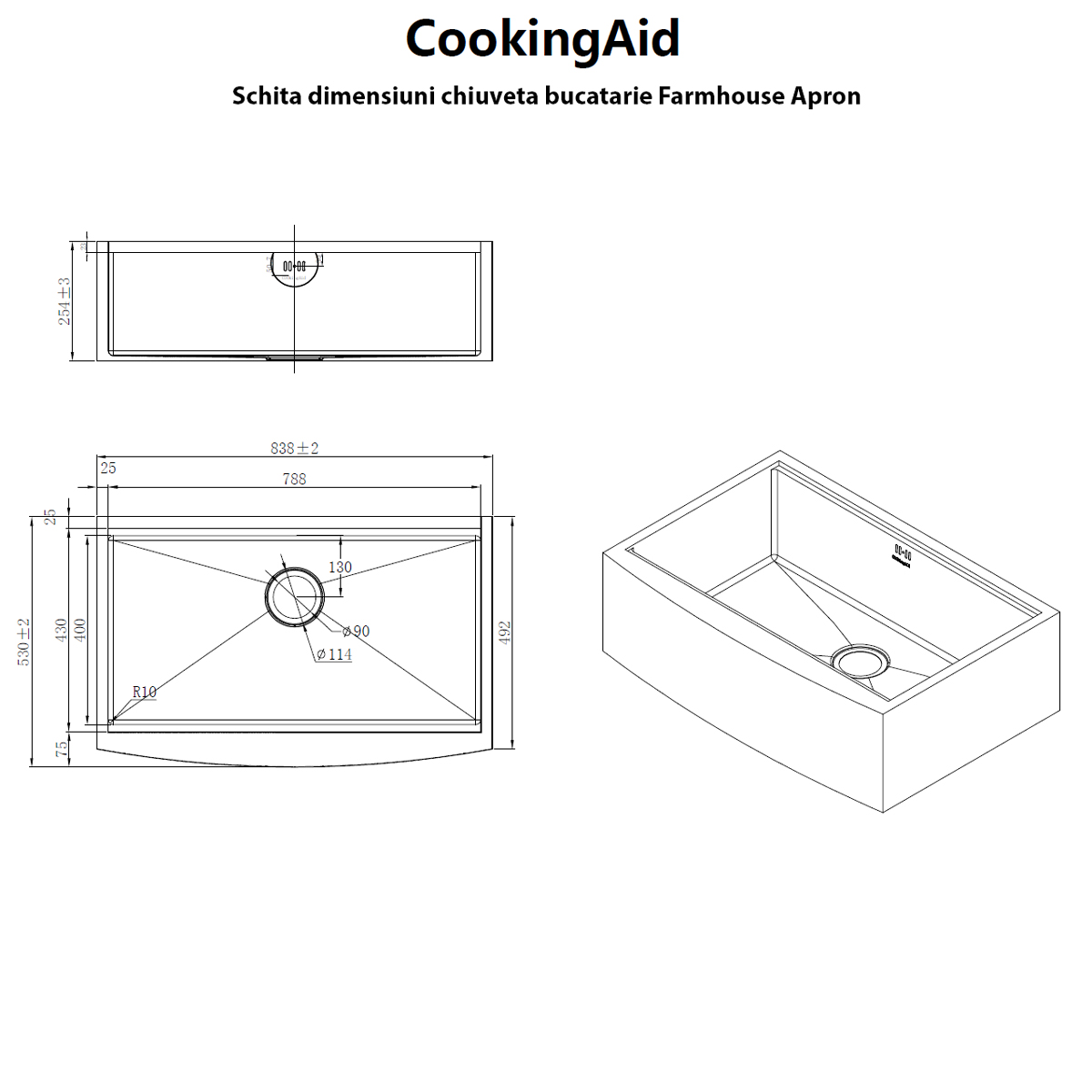 Schita-dimensiuni-chiuveta-bucatarie-CookingAid-Farmhouse-Apron