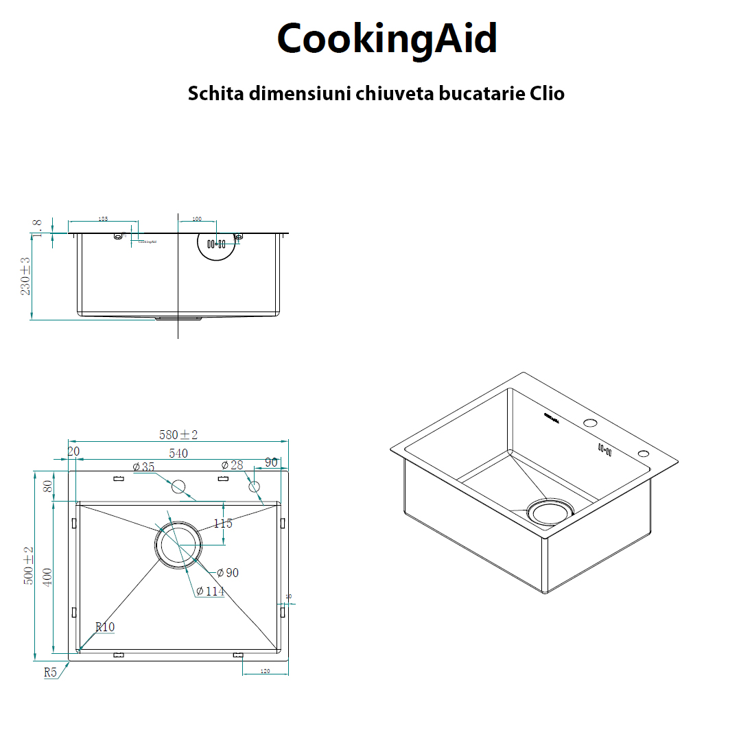 Chiuveta-bucatarie-inox-CookingAid-Clio