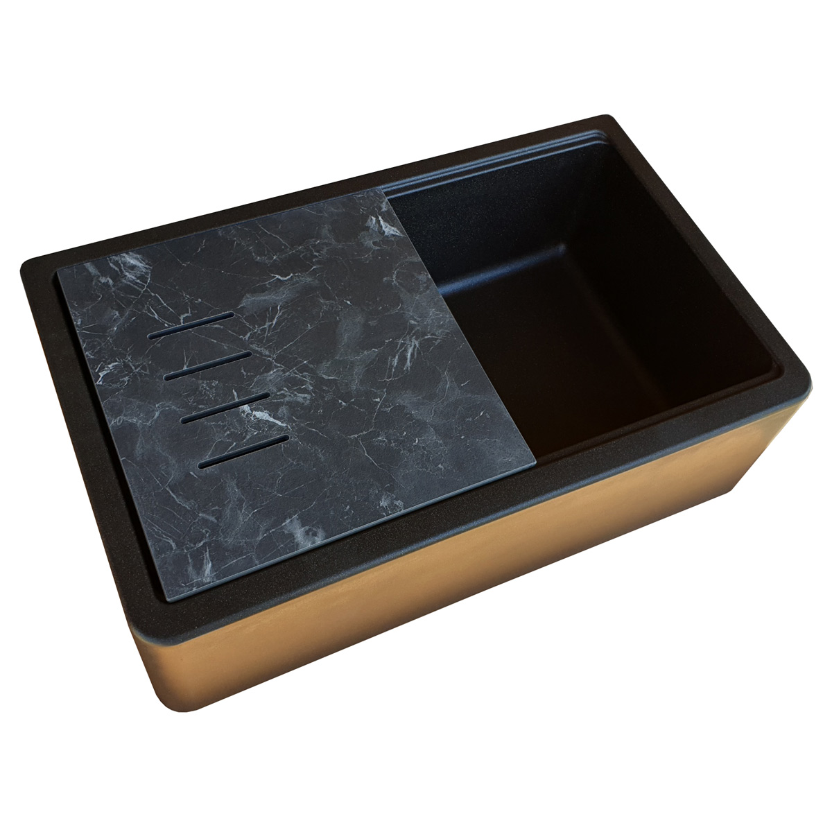 Chiuveta-bucatarie-Granit-CookingAid-Farm-House-Lux-neagra-cu-particule-titanium-8