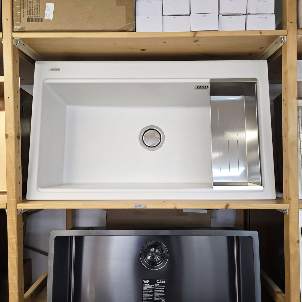 Kinga-LX8610-Polar-White-cu-tavita-inox
