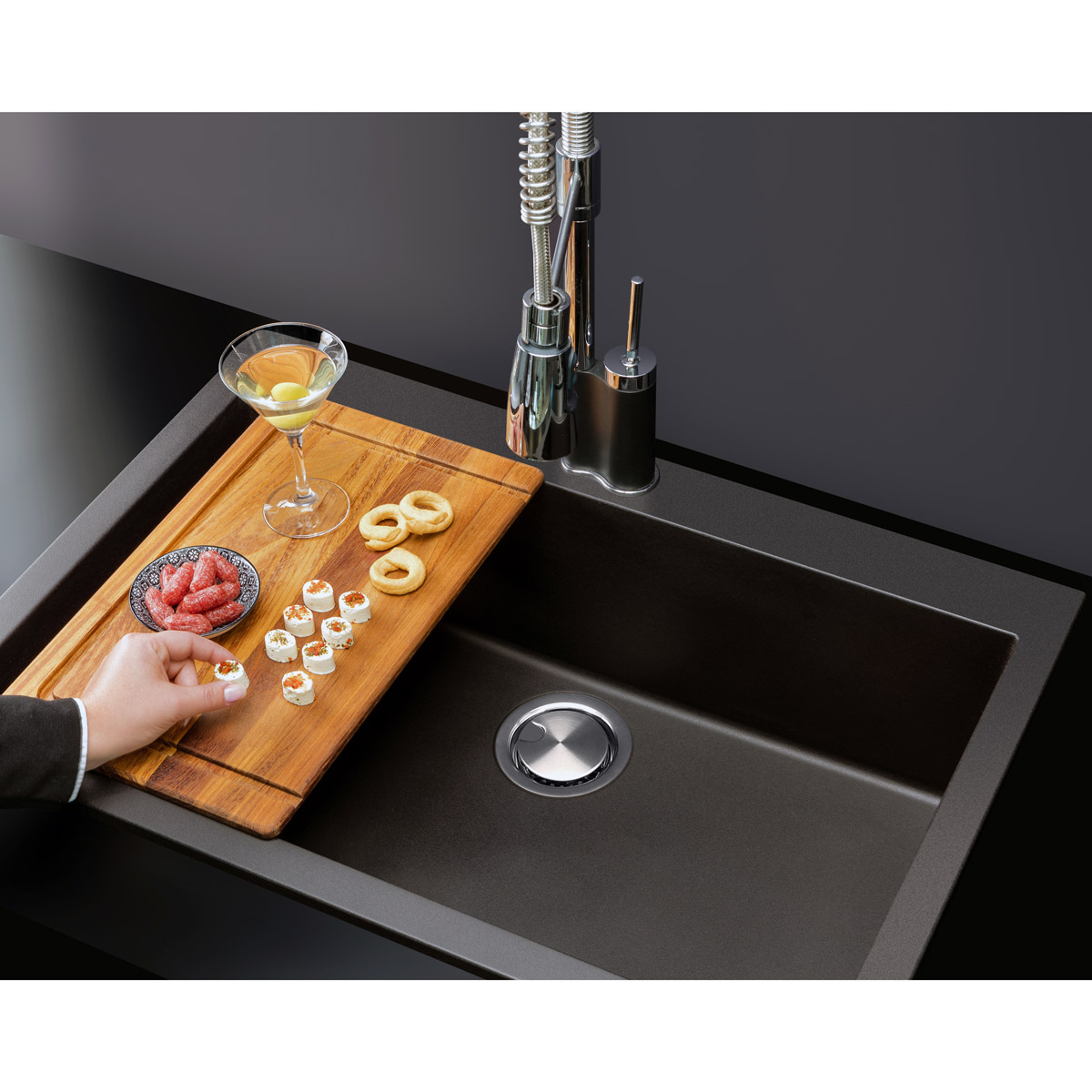 Chiuveta-Bucatarie-CookingAid-Cube-7610-metal-black-set-complet-17