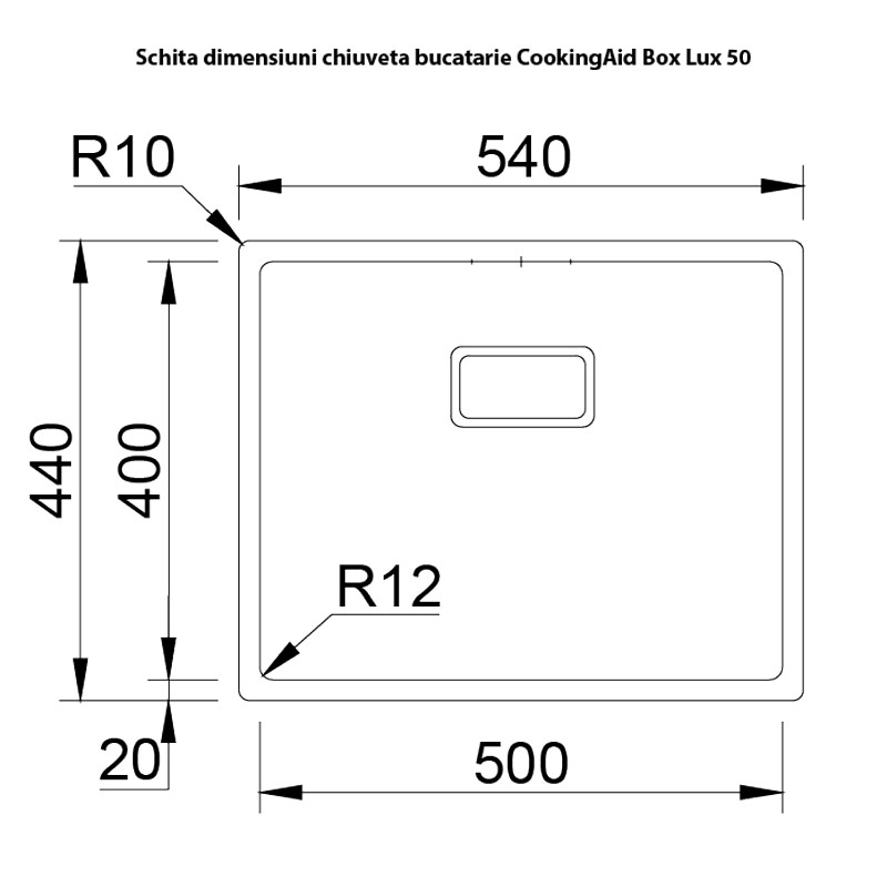 Chiuveta-bucatarie-CookingAid-Box-Lux-50-Schita-Dimensiuni
